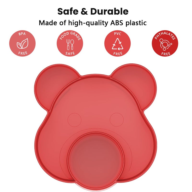 BlueOrigin Red Car Seat Tray - Convert Cup Holder to Snacks & Toys Tray, 360 Rotatable for Kids Travel, Booster & Stroller - Image 5